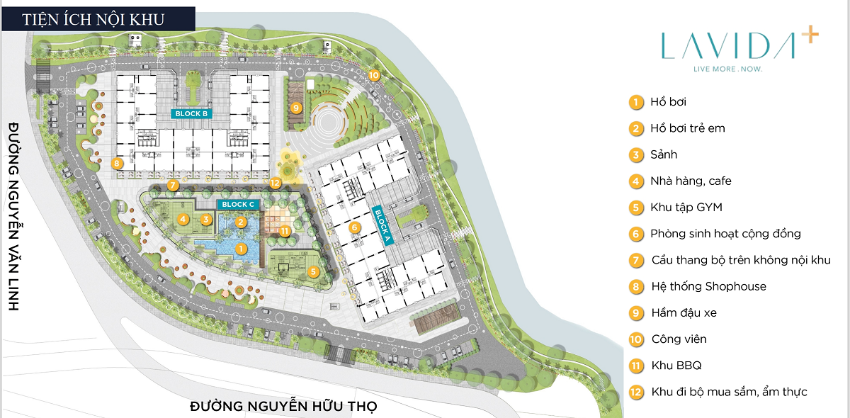 Tiện ích nội khu căn hộ cao cấp Lavida Plus Quận 7